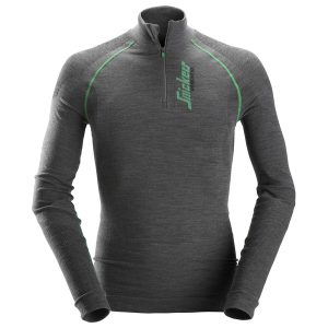 ULLTRØYE 9441 - SNICKERS WORKWEAR - 1.STK, GRÅ STR. M